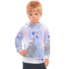 Achievement Success Mountain Clouds Kids  Hooded Pullover by Modalart