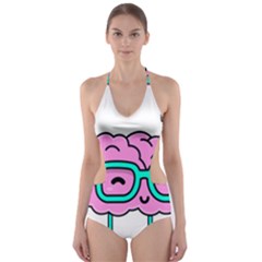 Brain Motivation Mental Activity Cut-out One Piece Swimsuit by Modalart