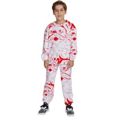 Santa Claus Red Christmas Kids  Sweatshirt Set by Modalart