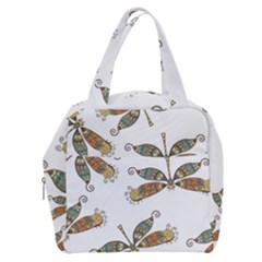 Pattern Dragonfly Background Boxy Hand Bag by Ravend