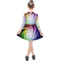 Rainbow Swirl Twirl Kids  Quarter Sleeve Shirt Dress View2