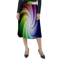 Rainbow Swirl Twirl Classic Velour Midi Skirt 