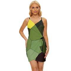 Mosaic Structure Background Tile Wrap Tie Front Dress by Ravend