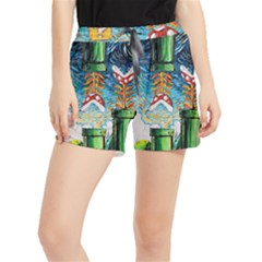 Cartoon Game Games Starry Night Doctor Who Van Gogh Parody Women s Runner Shorts by Modalart