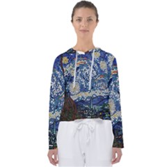 Mosaic Art Vincent Van Gogh Starry Night Women s Slouchy Sweat