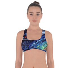 Star Ship Parody Art Starry Night Got No Strings Sports Bra by Modalart