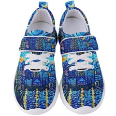 Starry Night Van Gogh Painting Art City Scape Women s Velcro Strap Shoes
