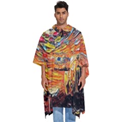 Tardis Starry Night Doctor Who Van Gogh Parody Men s Hooded Rain Ponchos by Modalart