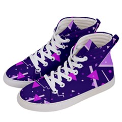 Memphis Pattern Geometric Abstract Women s Hi-top Skate Sneakers by Pakjumat