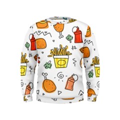 Cute Sketch Set Child Fun Funny Kids  Sweatshirt by Pakjumat