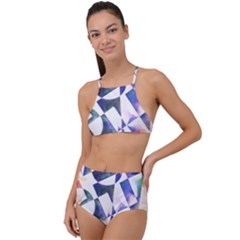 Abstract Art Work 1 Halter Tankini Set