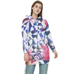 Abstract Art Work 1 Women s Long Oversized Pullover Hoodie