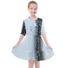 Rain Raindrop Drop Of Water Drip Kids  All Frills Chiffon Dress by Amaryn4rt