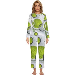 Circles Still Life Womens  Long Sleeve Lightweight Pajamas Set