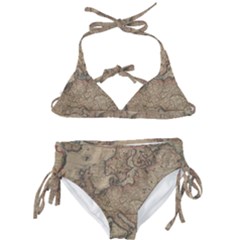 Old Vintage Classic Map Of Europe Kids  Classic Bikini Set