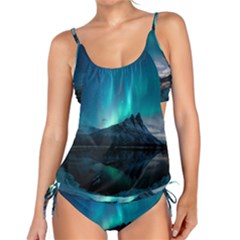 Aurora Borealis Mountain Reflection Tankini Set