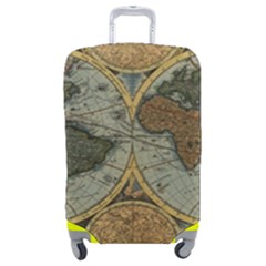 Vintage World Map Travel Geography Luggage Cover (medium) by Pakjumat