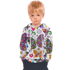 Butterflies Abstract Colorful Floral Flowers Vector Kids  Overhead Hoodie