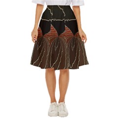 Red Gold Black Voracious Plant Leaf Classic Short Skirt by Pakjumat