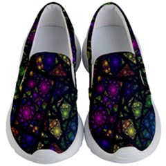 Stained Glass Crystal Art Kids Lightweight Slip Ons