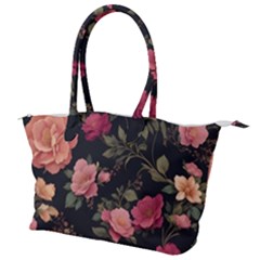 Flower Pattern Canvas Shoulder Bag by Pakjumat