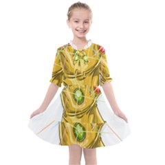 The Infinity Gauntlet Thanos Kids  All Frills Chiffon Dress by Maspions