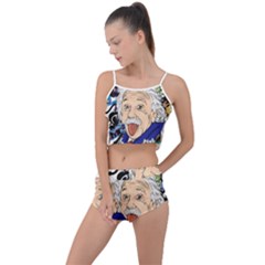 Albert Einstein Physicist Summer Cropped Co-ord Set by Maspions