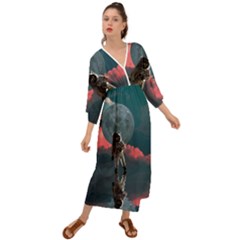 Astronaut Moon Space Nasa Planet Grecian Style  Maxi Dress