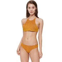 Beer Bubbles Pattern Banded Triangle Bikini Set