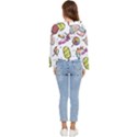 Doodle Cartoon Drawn Cone Food Women s Lightweight Cropped Hoodie View4