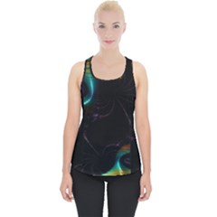 Fractal Transfer Metallic Black Piece Up Tank Top by Hannah976