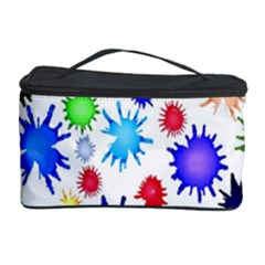 Inks Drops Black Colorful Paint Cosmetic Storage Case by Hannah976