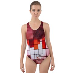 Pattern Structure Light Patterns Cut-out Back One Piece Swimsuit by Hannah976