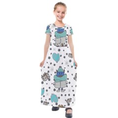 Little Cow Christmas  Kids  Short Sleeve Maxi Dress by ConteMonfrey