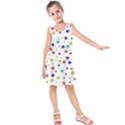 Star Random Background Scattered Kids  Sleeveless Dress View1