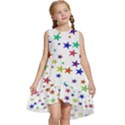 Star Random Background Scattered Kids  Frill Swing Dress View1