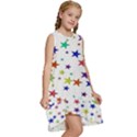 Star Random Background Scattered Kids  Frill Swing Dress View3