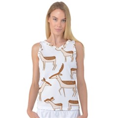 Seamless Deer Pattern Design Women s Basketball Tank Top by Hannah976