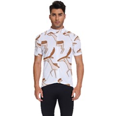 Seamless Deer Pattern Design Men s Short Sleeve Cycling Jersey by Hannah976