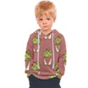 Cactus Pattern Background Texture Kids  Overhead Hoodie View1