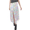 Dots Color Rows Columns Background Velour Split Maxi Skirt View1