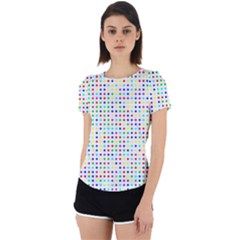 Dots Color Rows Columns Background Back Cut Out Sport T-shirt by Hannah976