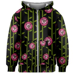 Rose Abstract Rose Garden Kids  Zipper Hoodie Without Drawstring