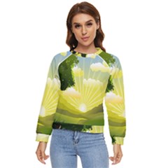 Wallpaper Background Landscape Women s Long Sleeve Raglan T-shirt