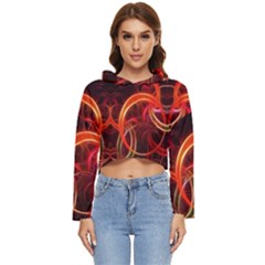 Colorful Prismatic Chromatic Women s Lightweight Cropped Hoodie by Hannah976