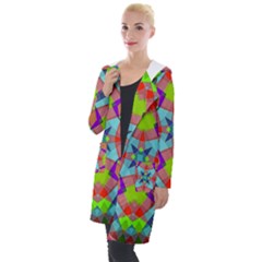 Farbenpracht Kaleidoscope Pattern Hooded Pocket Cardigan