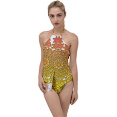 Mandala Background Image Ornament Go With The Flow One Piece Swimsuit