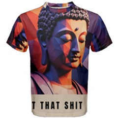 Let That Shit Go Buddha Low Poly (6) Men s Cotton T-shirt by 1xmerch