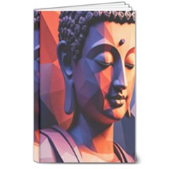 Let That Shit Go Buddha Low Poly (6) 8  X 10  Hardcover Notebook by 1xmerch