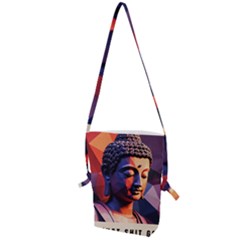 Let That Shit Go Buddha Low Poly (6) Folding Shoulder Bag by 1xmerch